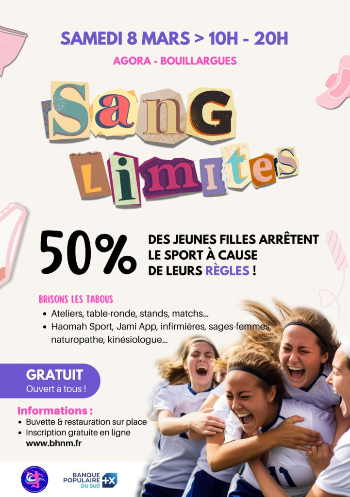 SANG LIMITES, journée de sensibilisation sur les menstruations et le sport. Brisons les tabous sur les règles !