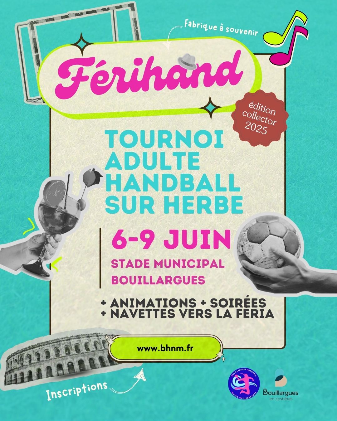 Tournoi de handball sur herbe du 6 au 8 juin 2025 à Bouillargues pendant la Féria de Nimes
